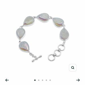 Starborn Window Drusy Opal Teardrop Sterling Silver